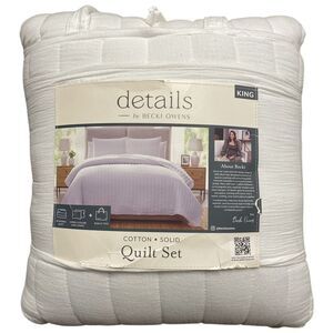 details by Becki Owens Cotton Gauze Quilt Set, 3 Piece, King - White